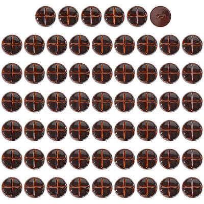 1-Hole Plastic Buttons BUTT-CA0001-34B-1