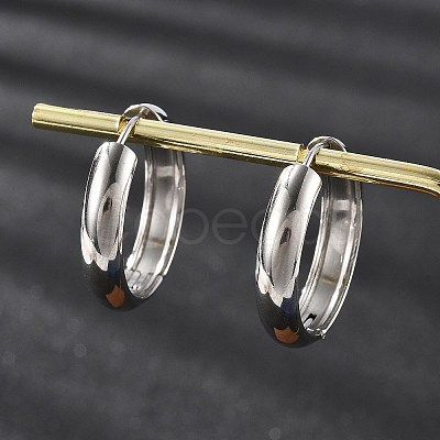 201 Stainless Steel Hoop Earrings EJEW-P304-15B-P-1