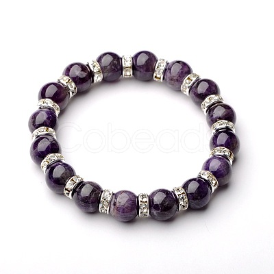 Gemstone Stretch Bracelets BJEW-JB01533-05-1