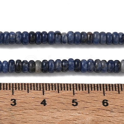 Natural Sodalite Beads Strands G-Z110-B20-2x4mm-1
