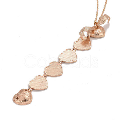 Alloy Multi Picture Photo Heart Locket Pendant Necklace for Women NJEW-M191-02KCG-1