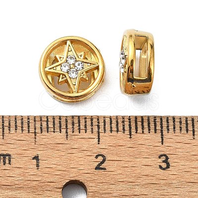 Ion Plating(IP) 304 Stainless Steel Slide Charms STAS-C089-06K-G-1