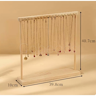 Wooden Necklace Display Stands PW-WG23656-04-1