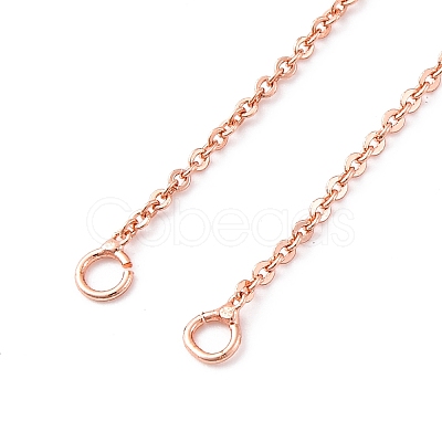 1.5MM Brass Cable Chain Necklace Making NJEW-D302-75RG-1