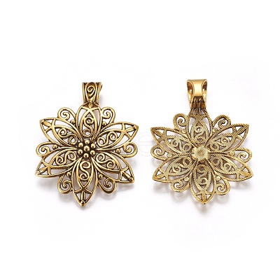 Tibetan Style Alloy Focal Pendants GLF9727Y-1