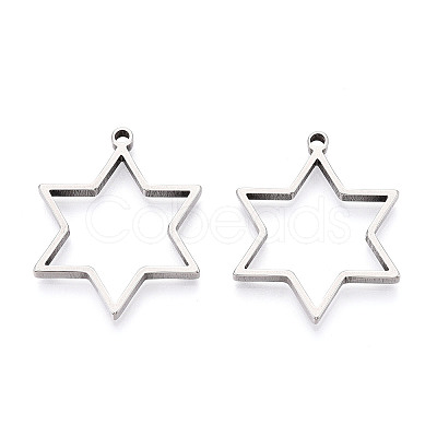 201 Stainless Steel Pendants STAS-T064-84P-02-1