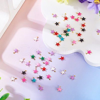 50Pcs 304 Stainless Steel Enamel Charms STAS-TA0003-32D-1