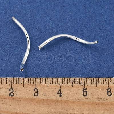 Brass Twist Tube Beads KK-B120-02B-S-1