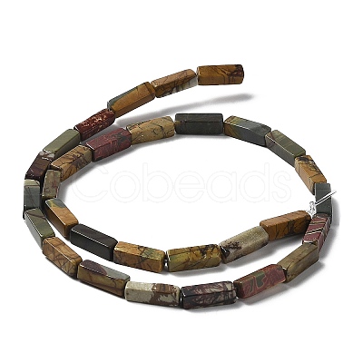 Natural Polychrome Jasper/Picasso Stone/Picasso Jasper Beads Strands G-L585-A01-01-1