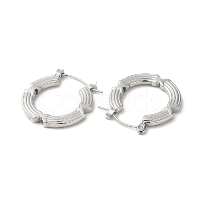 Non-Tarnish 304 Stainless Hoop Earrings for Women EJEW-Z026-34P-1