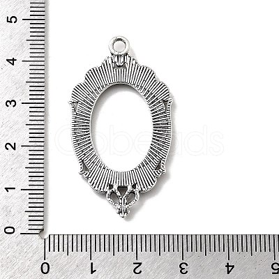 Vintage Tibetan Style Alloy Pendant Cabochon Bezel Open Back Settings TIBEP-O006-35AS-1