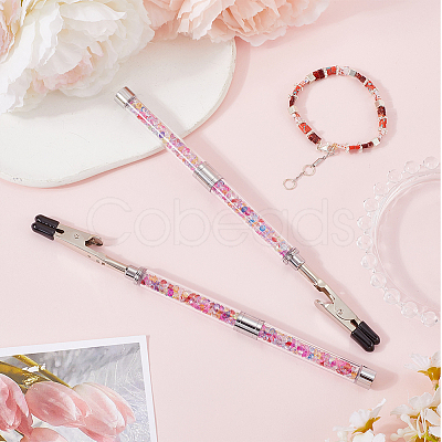 2Pcs Iron and PVC and Acrylic Alligator Memo Clips FIND-SC0011-25A-1