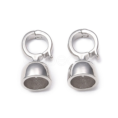 Rack Plating Brass Fold Over Clasps KK-E080-04P-1