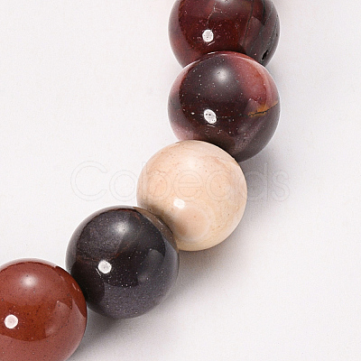 Natural Mookaite Beaded Stretch Bracelets X-BJEW-Q692-52-8mm-1