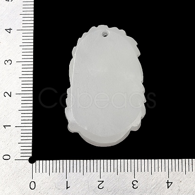 Natural White Jade Carved Pendants G-S384-01H-1