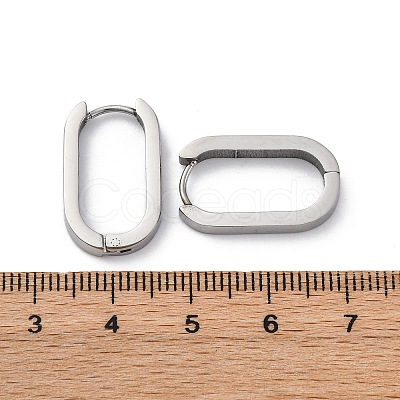 Non-Tarnish 304 Stainless Steel Huggie Hoop Earrings X-STAS-S103-21P-1