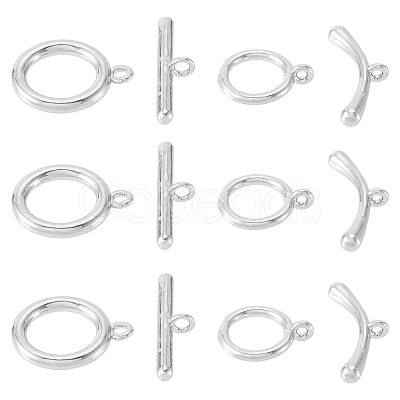 10Pcs 2 Styles Brass Toggle Clasps FIND-TA0008-44A-1