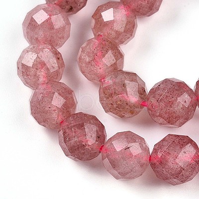 Natural Strawberry Quartz Beads Strands G-S345-8mm-21-1
