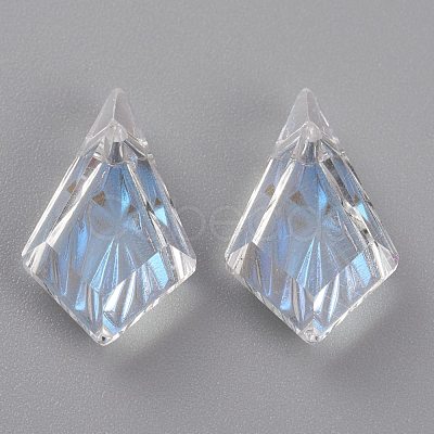 Embossed Glass Rhinestone Pendants GLAA-J101-01B-001MO-1