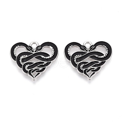 Halloween Theme Alloy and Enamel Pendants ENAM-T021-30F-01-1