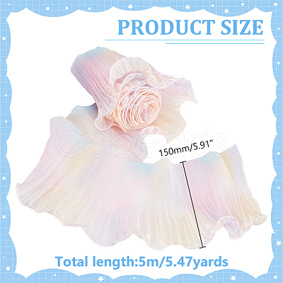 5M Gradient Color Polyester Organza Ribbons SRIB-PH0001-55-1