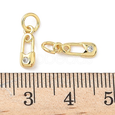Brass Pave Cubic Zirconia Pendants KK-Z120-46G-1