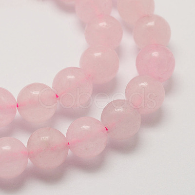 Natural Rose Quartz Bead Strands G-G735-46-12mm-1