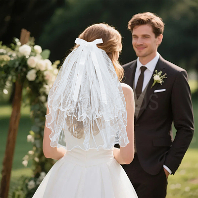Organza Bridal Veils AJEW-WH20020-254B-1
