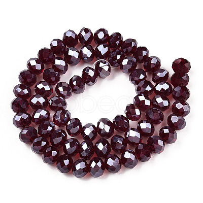 Electroplate Glass Beads Strands EGLA-A034-T2mm-A28-1