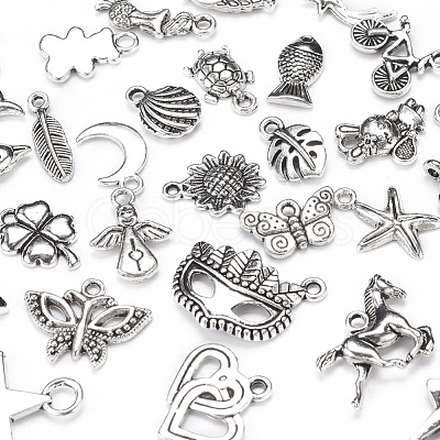 30Pcs 30 Styles Tibetan Style Alloy Pendants TIBEP-YW0001-29AS-1