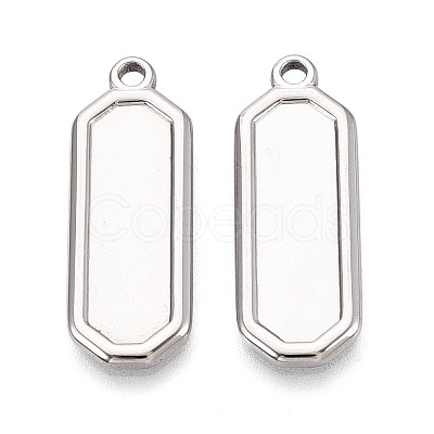 304 Stainless Steel Pendant Cabochon Settings STAS-N108-63P-1