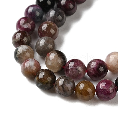 Natural Tourmaline Beads Strands G-L637-A01-8mm-1