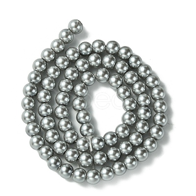 Eco-Friendly Dyed Glass Pearl Beads Strands HY-A008-6mm-RB031-1