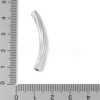 304 Stainless Steel Curved Tube Beads STAS-M071-03D-P-1