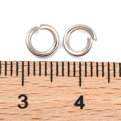 Tarnish Resistant 304 Stainless Steel Open Jump Rings STAS-R049-6x1mm-1