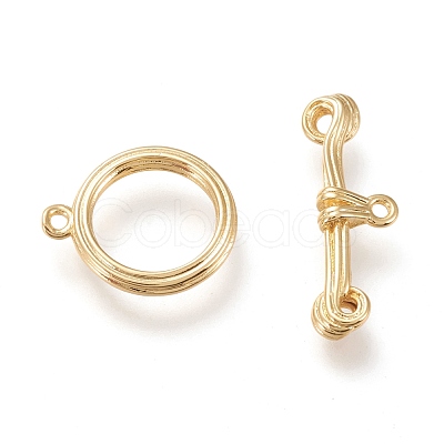 Brass Toggle Clasps KK-F820-14G-1