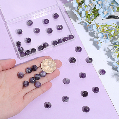Natural Grade B Amethyst Beads Strands G-PA0002-59D-1