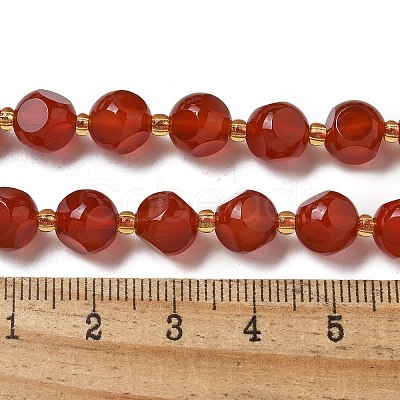 Natural Carnelian(Dyed & Heated) Beads Strands G-K387-A12-02-1
