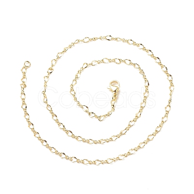 Brass Figaro Chains Necklace for Women LS-NJEW-P265-02B-G-1
