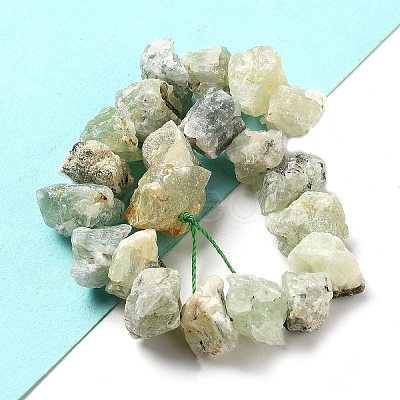 Raw Rough Natural Prehnite Beads Strands G-P528-A05-01-1