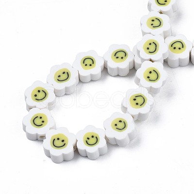 Handmade Polymer Clay Bead Strands CLAY-N006-73J-1