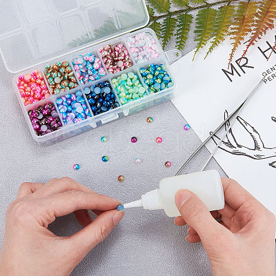 Acrylic Imitation Pearl Cabochons OACR-CJ0001-03-1