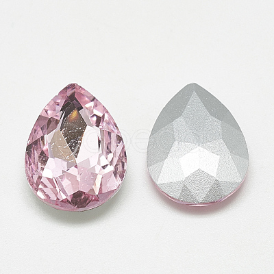 Pointed Back Glass Rhinestone Cabochons RGLA-T081-7x10mm-10-1