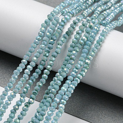 Opaque Baking Paint Glass Beads Strands DGLA-F002-03A-1