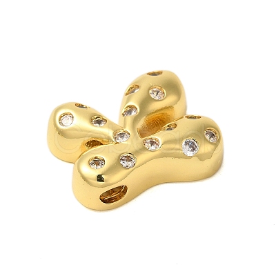 Rack Plating Brass Micro Pave Clear Cubic Zirconia Perdants KK-C067-11G-K-1