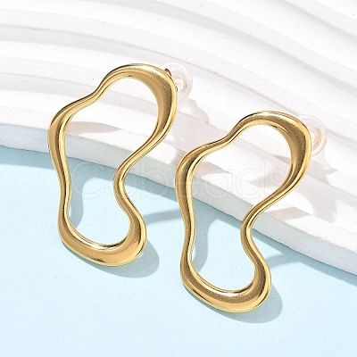 304 Stainless Steel Stud Earrings EJEW-U060-02B-G-1