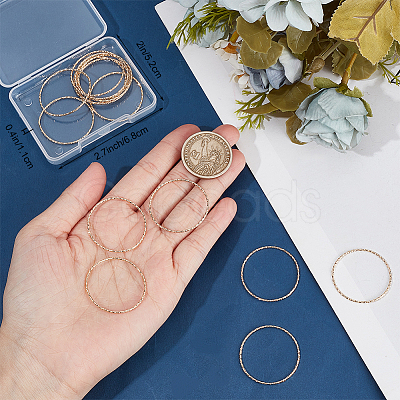 20Pcs Brass Linking Rings KK-BBC0012-15-1