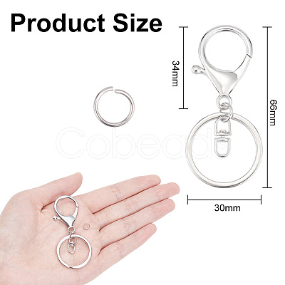 40Pcs Alloy Split Key Rings DIY-DR0001-13-1