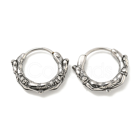 316 Surgical Stainless Steel Hoop Earrings EJEW-D096-12AS-21-1