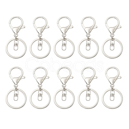 10Pcs Alloy Split Key Rings KK-YW0002-01P-1